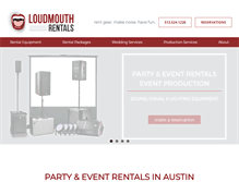 Tablet Screenshot of loudmouthrentals.com